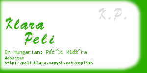 klara peli business card